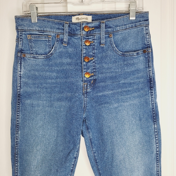 Madewell 10” High-Rise Button Fly Skinny Jeans size 29 - Picture 2 of 6